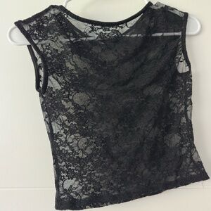 Women's Black Lace Shirt